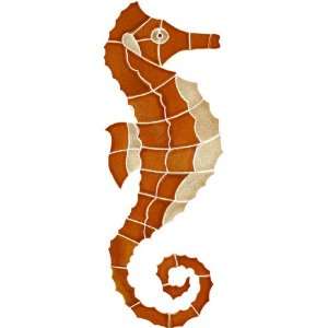 Small Tan Seahorse Pool Accents Brown Pool Glossy Ceramic 