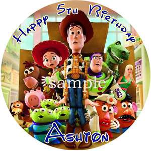 TOY STORY 3 Round Edible CAKE Image Icing Topper  