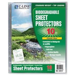  C Line 04917   Biodegradable Sheet Protector, Standard, 8 