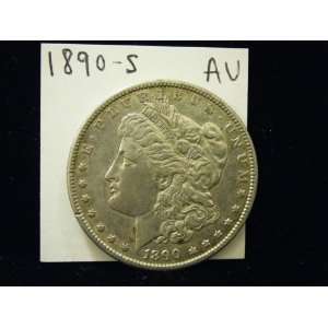  1890 S Silver Morgan Dollar AU 