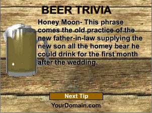   site is a customized beer trivia facts widget and a beer trivia game