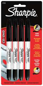 SHARPIE CD DVD PERMANENT Twin Tip MARKERS Video Music  