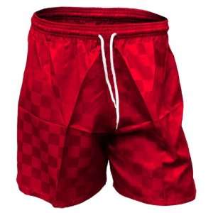   Checkerboard Soccer Shorts SCARLET KIDS SMALL