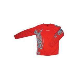  Reusch Mens Bakura Goalie Jersey Red/Aqua/Medium Sports 
