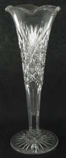 Antique American Brilliant Cut Glass Trumpet Vase ABP  