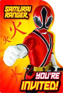 Samurai Power Rangers Party Supplies Invitations Invites   8 Each 