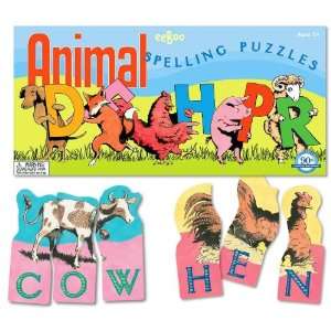  eeBoo Animal Spelling Puzzles Toys & Games