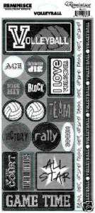 Reminisce VOLLEYBALL PHRASE Cardstock Stickers +FREESHP  