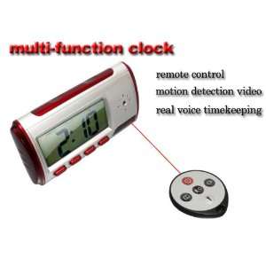  Multi function DV Clock Camera, Remote, Wall Charger, USB 