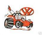 VW SURFING DUNE BUGGY VINYL STICKER (A168)