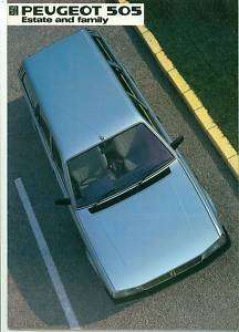 1984 Peugeot 505 Estate and Family Wagons  UK Brochure  