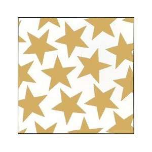  Star Gold / White Christmas Party Beverage Napkin Kitchen 