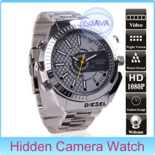 16GB Infrared HD Surveillance Spy Watch Mini Hidden Camera Waterproof 