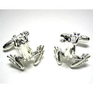  Sterling Silver Frog Cufflinks Jewelry