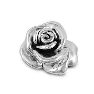   Flower Italian .925 Sterling Silver Brooches / Pin (50mm) Jewelry
