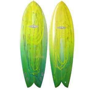  Retro Quad Fin Surfboard 6ft 4in