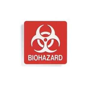   Biohazard Sign,8 X 8in,wht/tan,sym,surf   SIGN COMPLY 