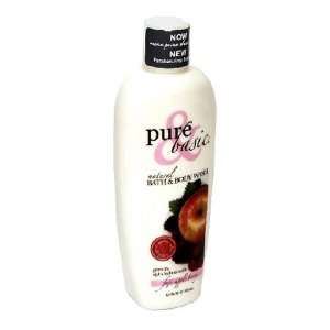  Pure & Basic Bath & Body Wash, Fuji Apple Berry, 12 Ounces 