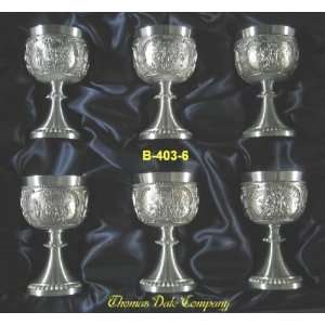  Eagle Pewter Goblets Romance   2 pc