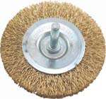 Wire Wheels, Mounted, Crimped Steel Metal  3 Coarse  