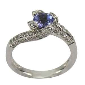  Tanzanite Diamond Engagement Ring   7.5 DaCarli Jewelry