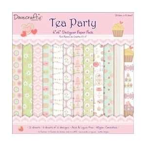  Trimcraft Tea Party Paper Pack 6X6 72/Sheets 6 Each Of 