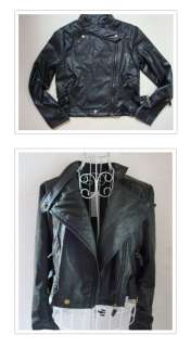 NEW vintage womens Faux Leather bomber Jacket Oute