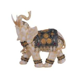  Resin Faux Marble Look Thai Thai Elephant with Raised 