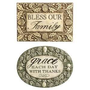   with Thanks Message Plaques Two Styles, Set of 2 Patio, Lawn & Garden