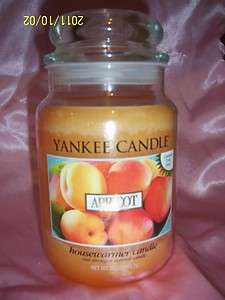RARE YANKEE CANDLE APRICOT 22 OZ JAR CANDLE. HARD TO FIND  