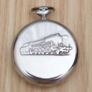 MOLNIJA/MOLNIA Soviet USSR Pocket Watch Locomotive Railroad #3  