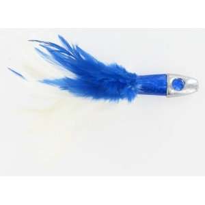 6oz Trolling Feather  White/ Blue 