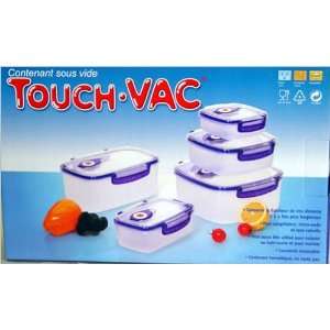  Touch Vac Storage System Set of 5 Small  Med Containers 