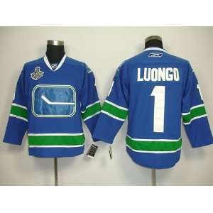  Luongo #1 NHL Vancouver Canucks Blue Hockey Jersey Sz50 