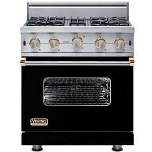  Viking Black Freestanding Gas Range VGIC5304BBKBR 