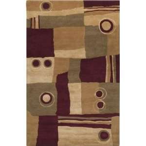   Studio   ART 87 Area Rug   5 x 8   Wine, Dark Khaki