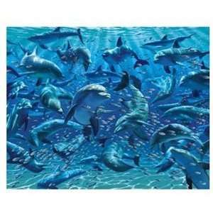  Visual Echo 3D Effect Fun With Dolphins 500pc Puzzle Toys 