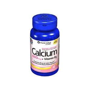  Calcium 600 mg + Vitamin D3 600 mg. 60 Caplets Health 