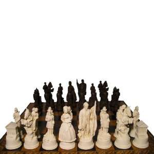    American Civil War Crushed Stone Chess Pieces Toys & Games
