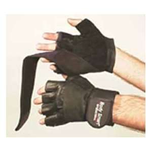 Gloves Weightlifting All Leather with Wristwrap  Sports 