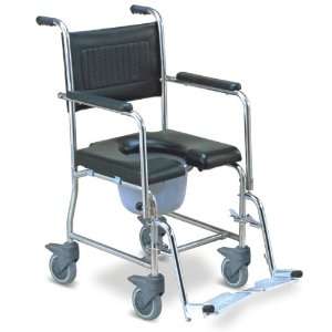 MedMobile Commode / Shower Wheelchair With Heavy Duty Stainless Steel 