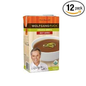 Wolfgang Puck Organic Beef Flavored Broth, 32 Ounce Aseptic Packages 