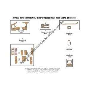   Trac (set 1) Dash Trim Kit 03 04   25 pieces   Zebrano wood (10 221